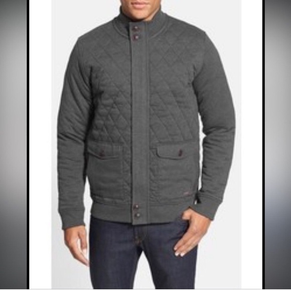 Ted Baker London Men’s Grey Quiltin Quilted Full Zip‎ Jacket XL